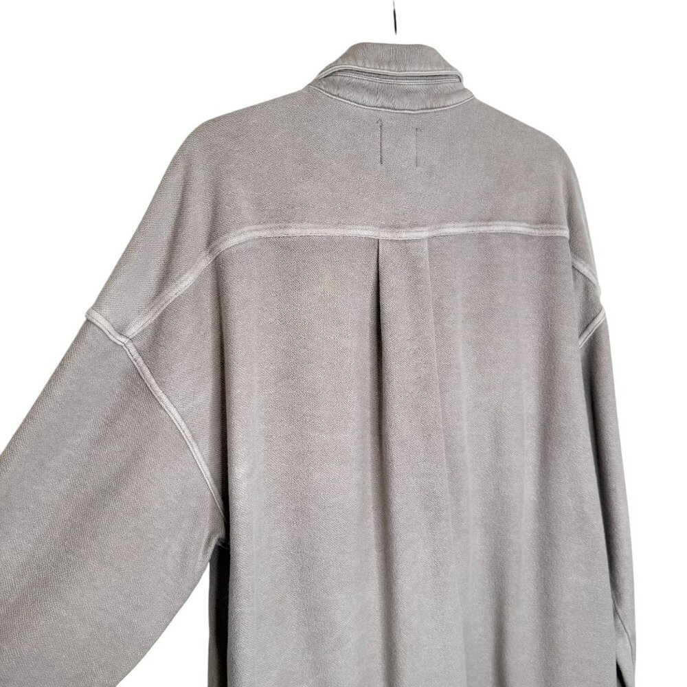 Cleo + Wolf Shirt Jacket Mineral Grey Relaxed Fit, M - Picture 4 of 11